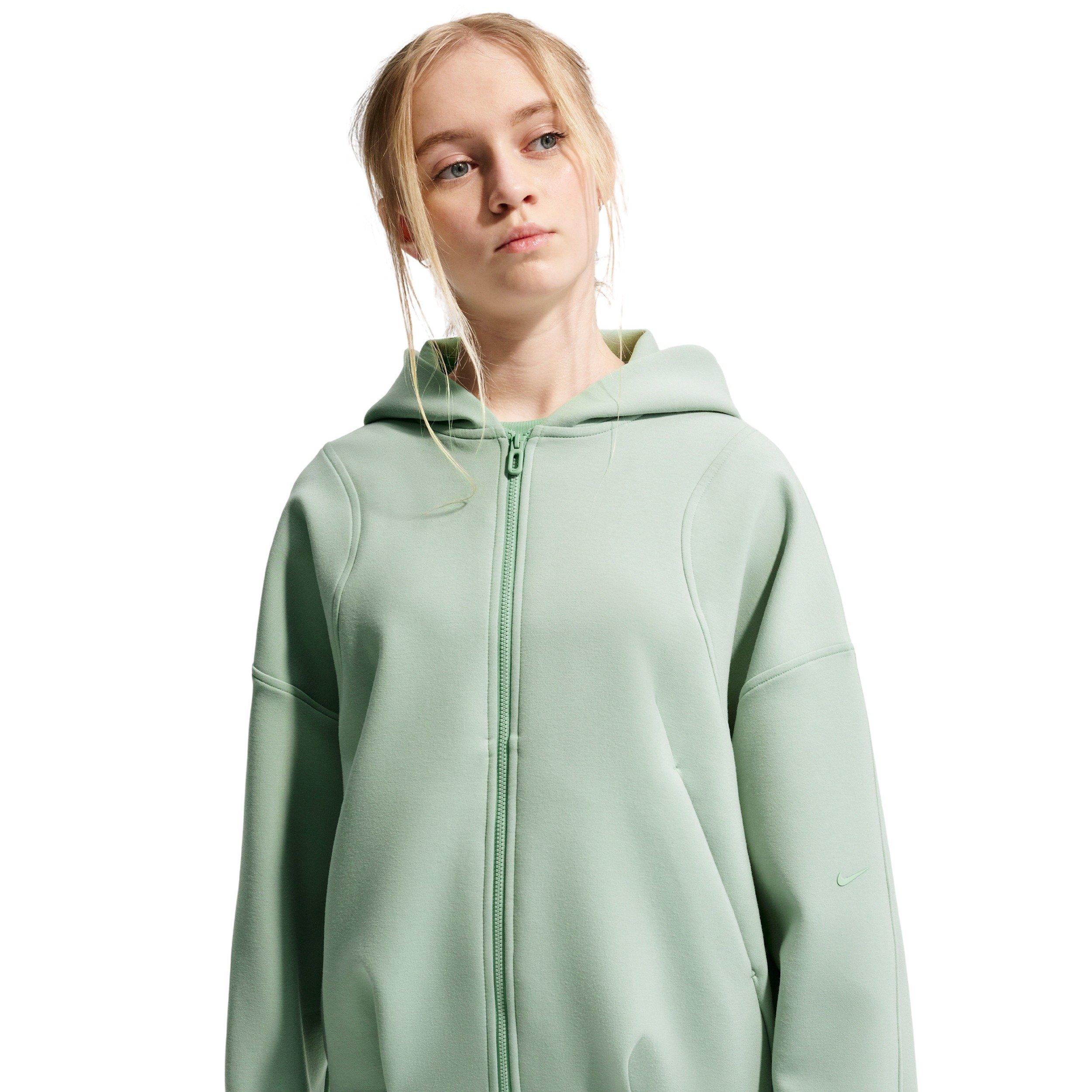 Nike Big Girls' MAVN Therma-FIT Knit Full-Zip Hooded Jacket - Green - GREEN